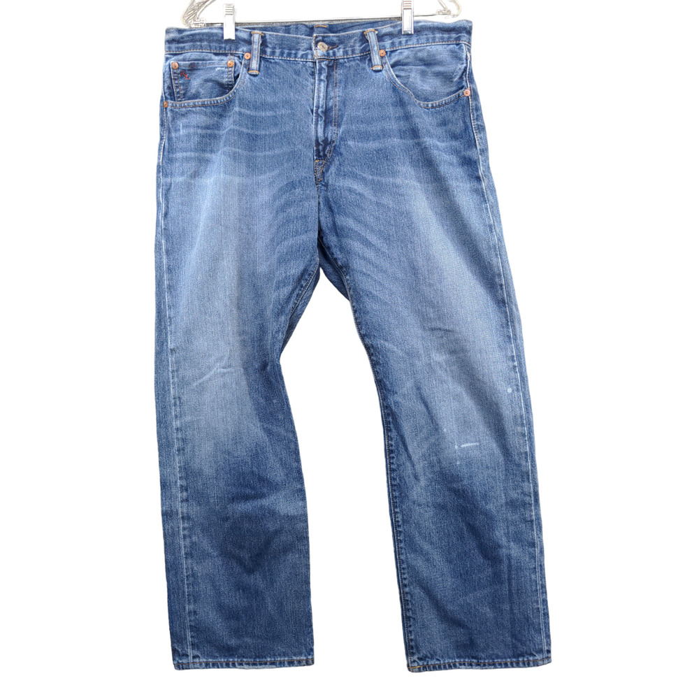 Polo Ralph Lauren Men Denim Straight Jeans Blue 36x30 5-Pocket Medium Wash